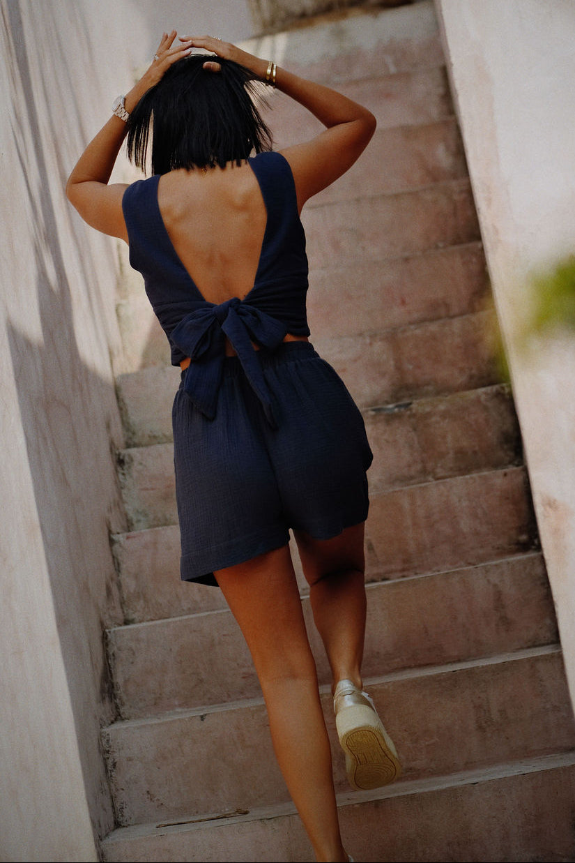 TOP GINO - NAVY BLUE