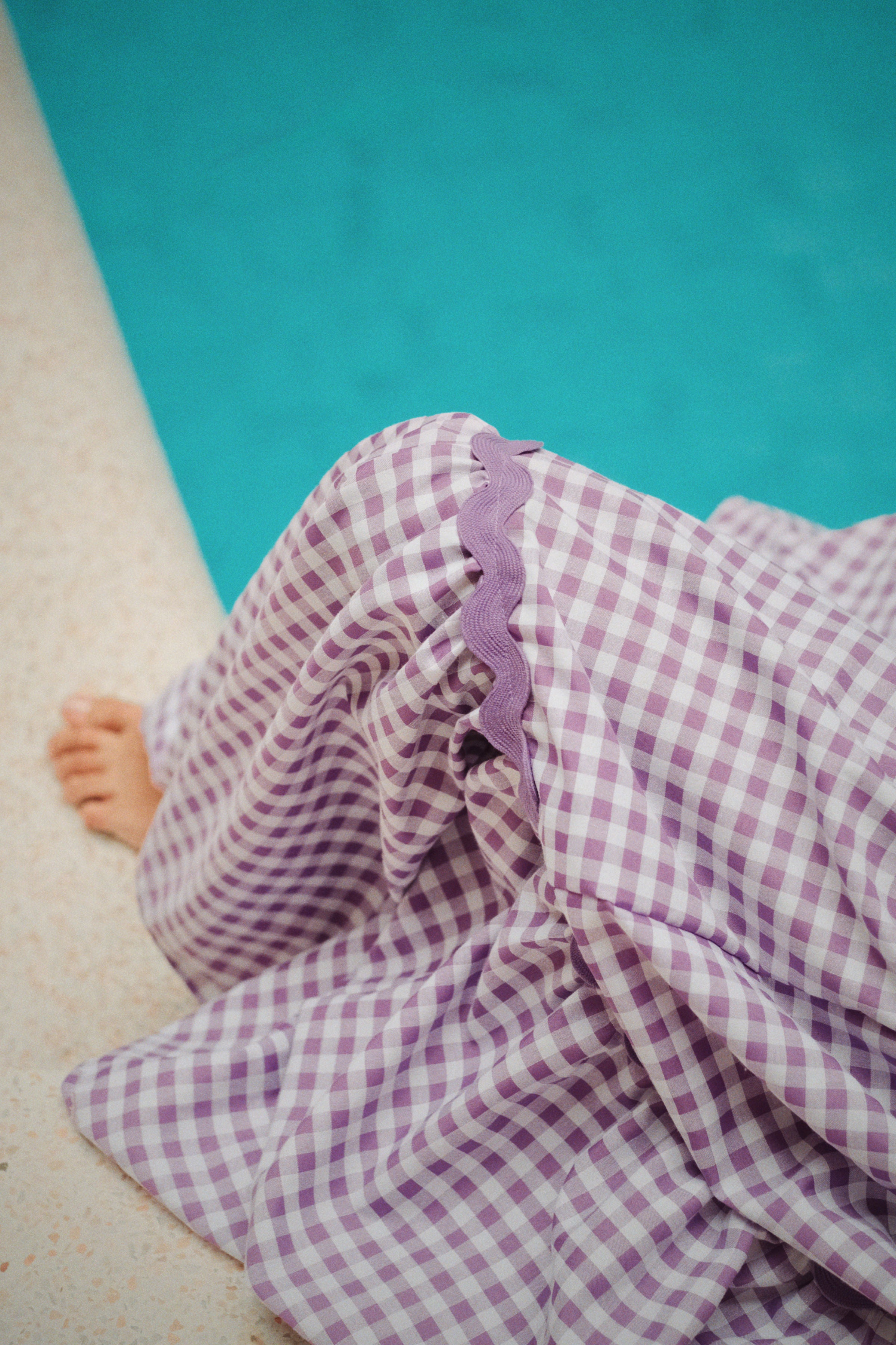 BAHIA SKIRT - LILA GINGHAM