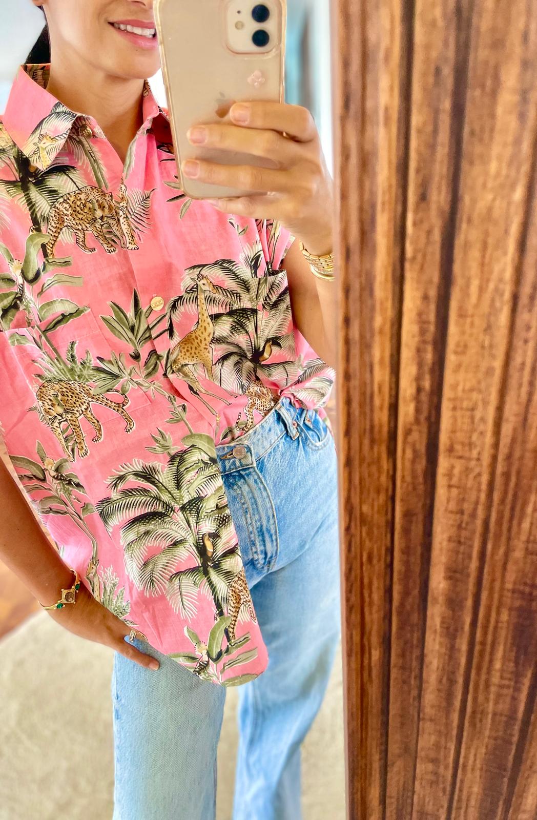 LOLA SHIRT - JUNGLE SOFT PINK