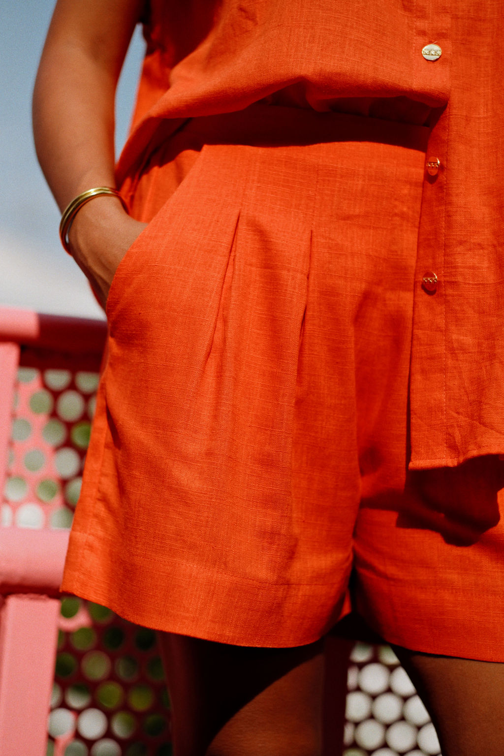 SHORT RAFA - MANDARINE