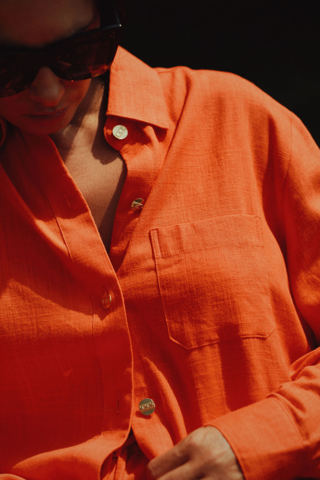 CHEMISE BIANCA - MANDARINE