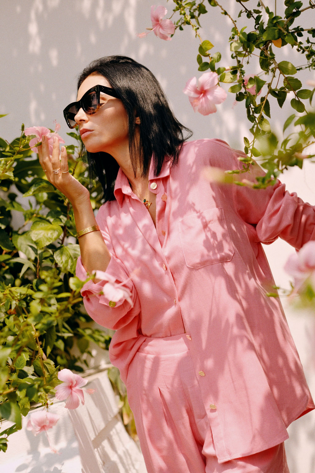 CHEMISE BIANCA - ROSE POP