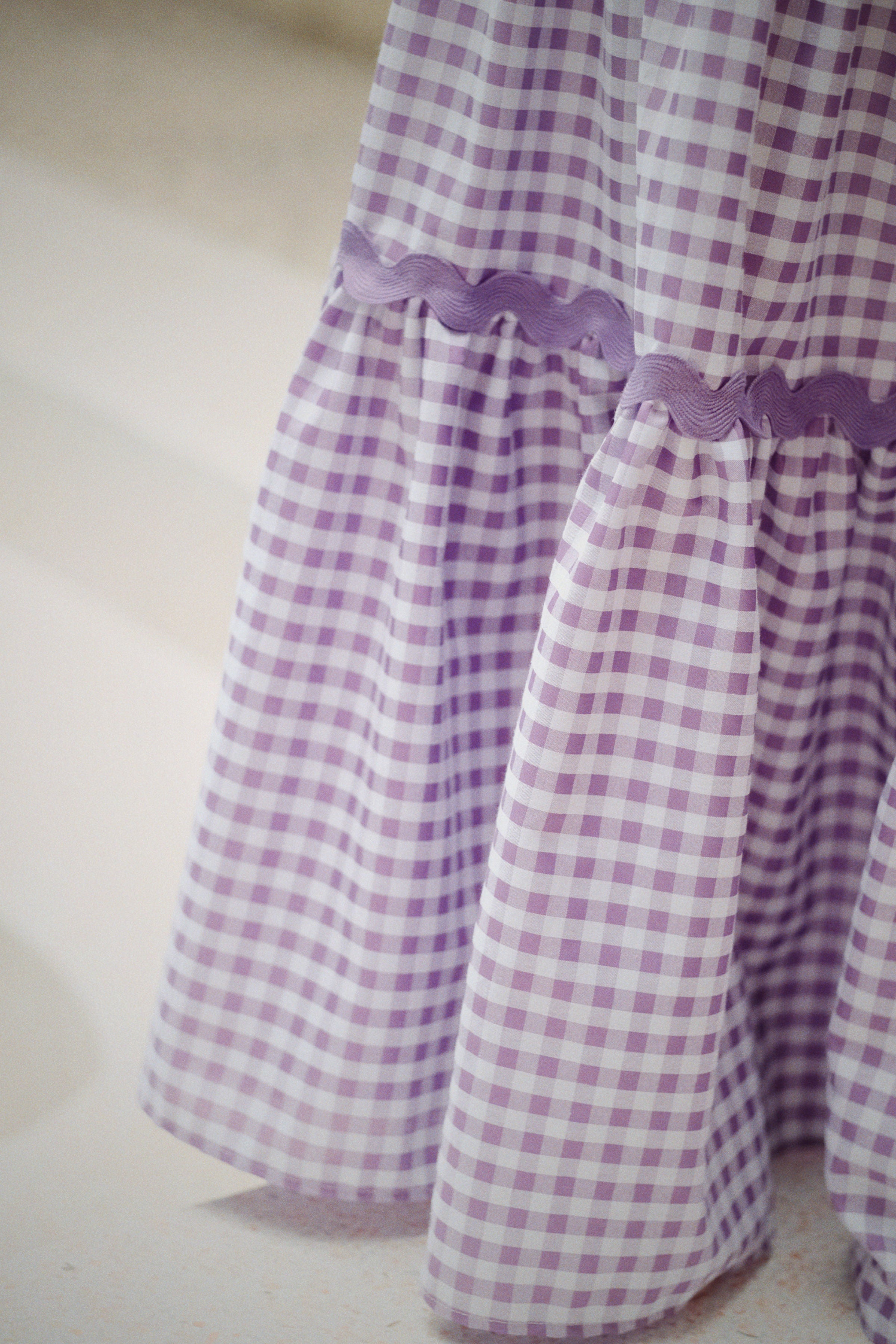 BAHIA SKIRT - LILA GINGHAM